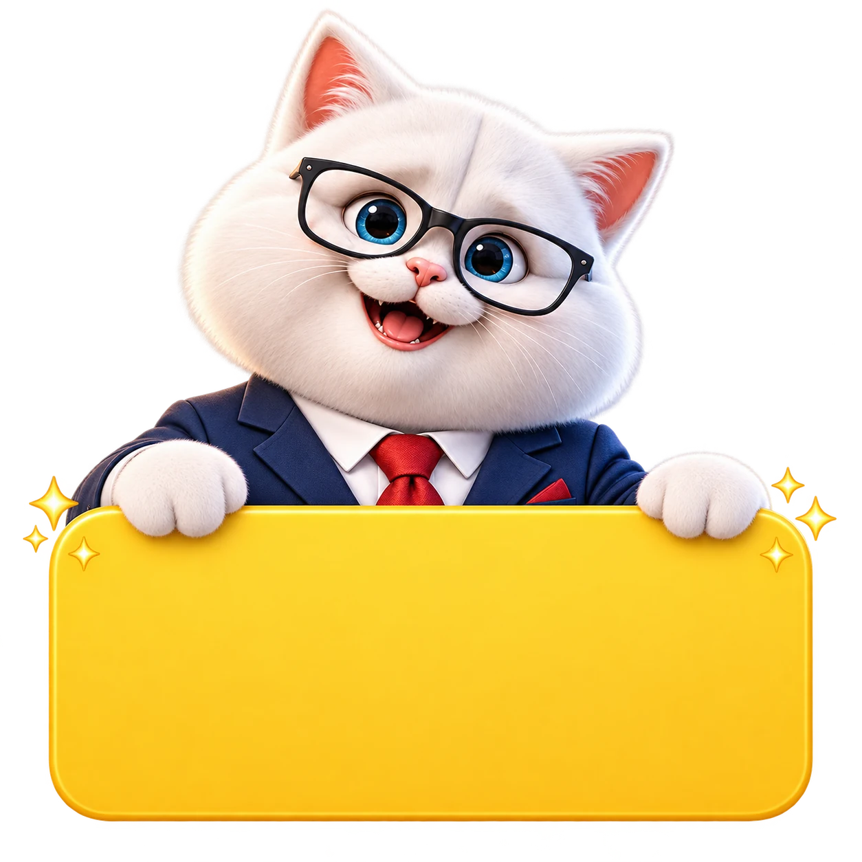 巴叔托著金色招牌，邀請店家加入公測